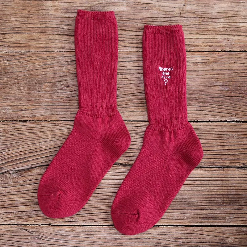 2018 autumn and winter personality fashion cotton retro solid color letters embroidery socks
2018 autumn and winter personality fashion cotton retro solid color letters embroidery socks