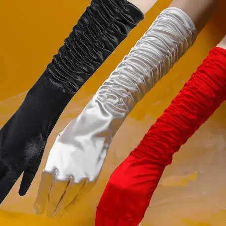 5pc/ lot White ivory black red finger flower girl bridesmaid women lady dancing party performance glove free shipping | Свадьбы и