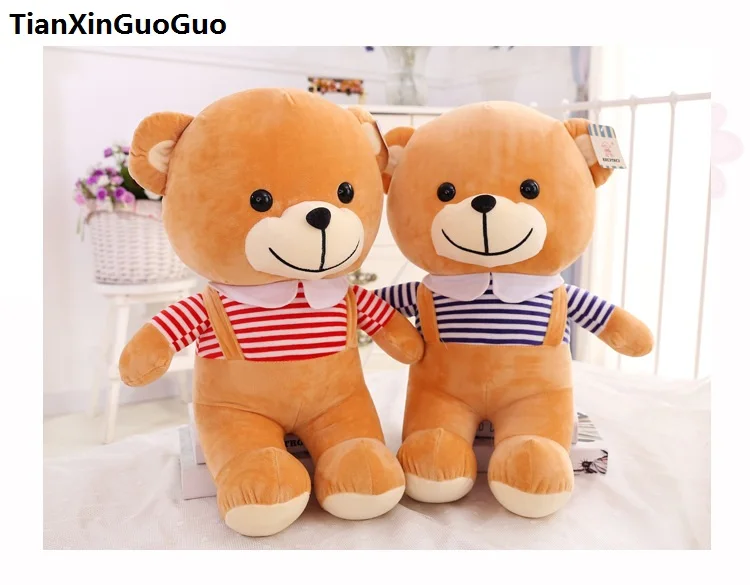 about 40cm cute bear plush toy dressed stripes cloth teddy bear soft doll throw pillow birthday gift s0031
about 40cm cute bear plush toy dressed stripes cloth teddy bear soft doll throw pillow birthday gift s0031
