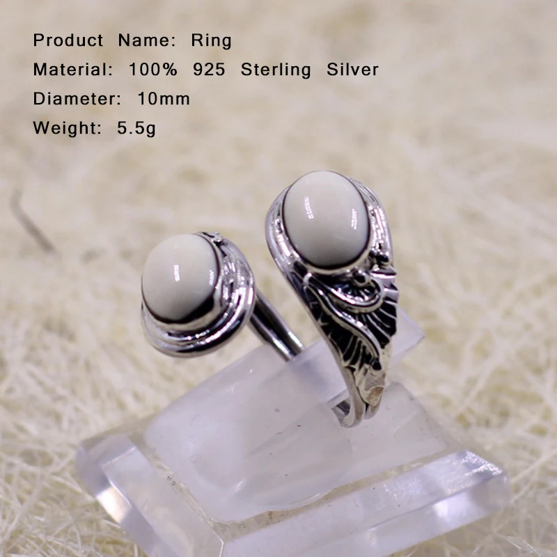 Double White Jade Women Ring Real 925 Sterling Silver Jewelry Female Handmade Thai Silver Feather Fine Leaves Wedding Rings SR43
Double White Jade Women Ring Real 925 Sterling Silver Jewelry Female Handmade Thai Silver Feather Fine Leaves Wedding Rings SR43