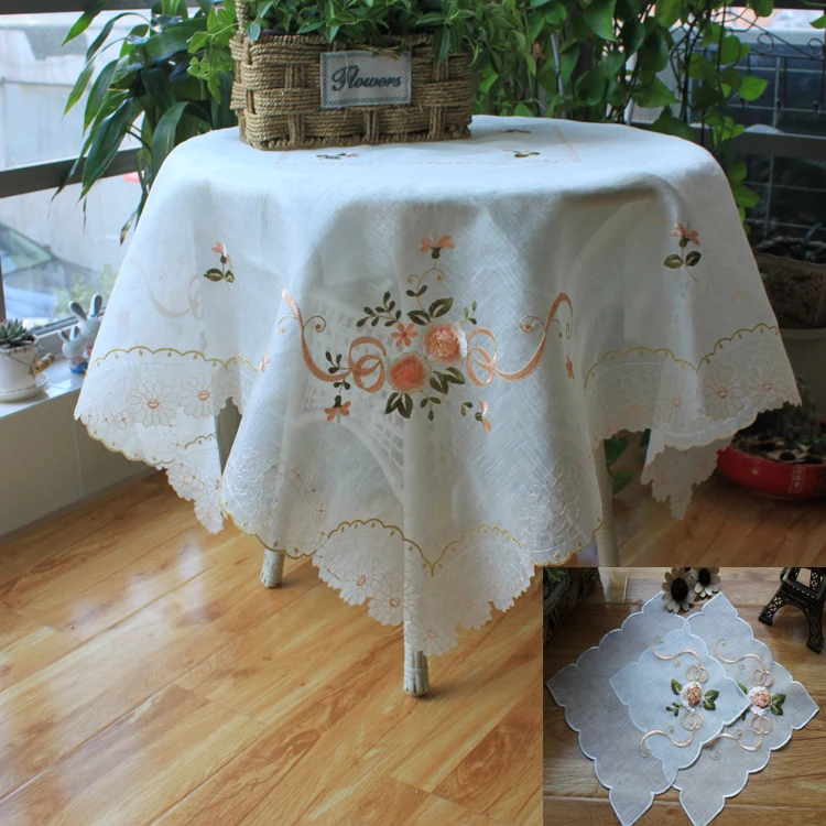 113*113cm Elegant Embroidery Table Runner Pastoral Fabric Tea tablecloth, Luxury Table mat table Cover for decoration
113*113cm Elegant Embroidery Table Runner Pastoral Fabric Tea tablecloth, Luxury Table mat table Cover for decoration