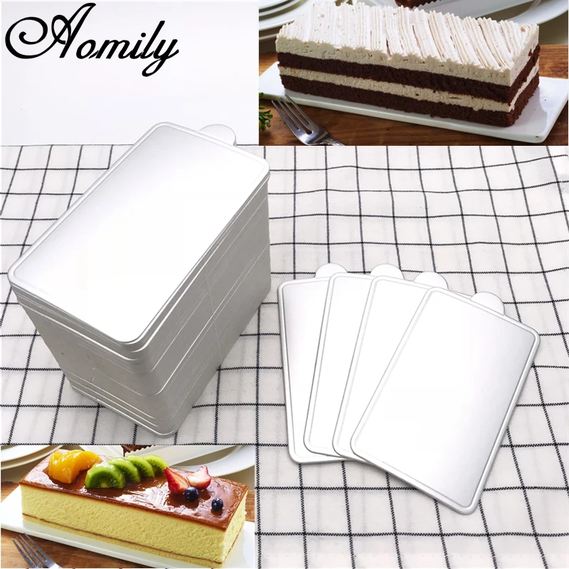 Aomily DIY Silvery 100pcs/Set Rectangle Mousse Cake BoardsPaper Cupcake Dessert Displays Tray Wedding Birthday Cake Pastry Mat
Aomily DIY Silvery 100pcs/Set Rectangle Mousse Cake BoardsPaper Cupcake Dessert Displays Tray Wedding Birthday Cake Pastry Mat