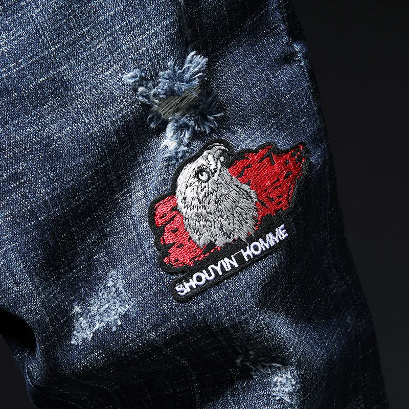 New Men Jeans Hole Ripped Stretch Destroyed Hip Hop Jean 2019 Spring Summer Fashion Slim Hole Embroidery Flower Pants
New Men Jeans Hole Ripped Stretch Destroyed Hip Hop Jean 2019 Spring Summer Fashion Slim Hole Embroidery Flower Pants