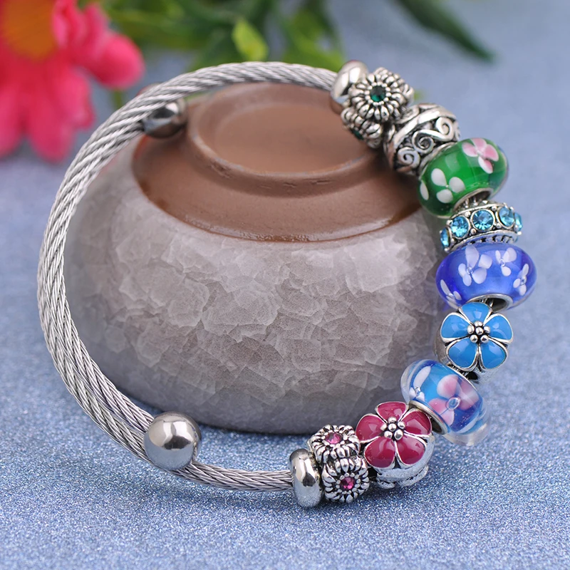 2019 Multicolored Crystal Glass Romantic Fashion Bracelet Cute Gift Bracelet Silver-plated Women's Fashion Accessories PDA-150
2019 Multicolored Crystal Glass Romantic Fashion Bracelet Cute Gift Bracelet Silver-plated Women's Fashion Accessories PDA-150