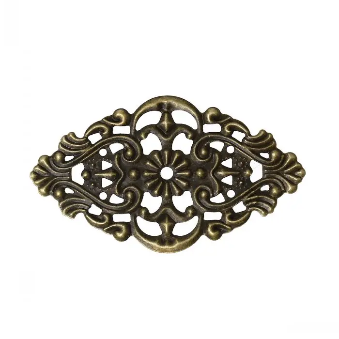 

8SEASONS Embellishments Findings Filigree Wraps Connectors Rhombus Antique Bronze 5.5cm x 3.2cm(2 1/8" x1 2/8"),100 PCs