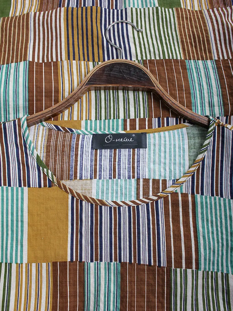 Plus Size M-5XL 2021 Summer Autumn Women Blouses Casual Long Sleeve Striped Print Women Tops O-Neck Loose Blouse Blusas 
Plus Size M-5XL 2021 Summer Autumn Women Blouses Casual Long Sleeve Striped Print Women Tops O-Neck Loose Blouse Blusas