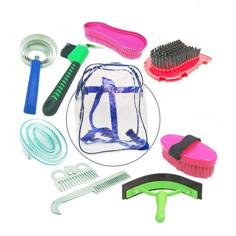 10 In 1 Horse Cleaning Set Equestrian Scraper Comb Water Wiper & Hoof Horse Cleaning Grooming Accessories Tools
10 In 1 Horse Cleaning Set Equestrian Scraper Comb Water Wiper & Hoof Horse Cleaning Grooming Accessories Tools