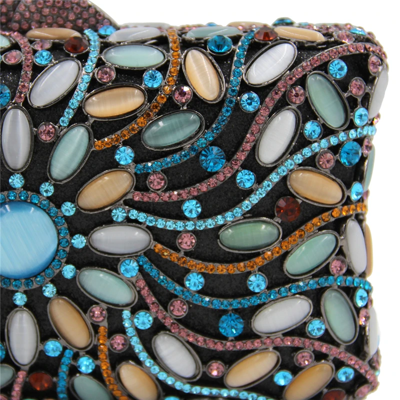Mini Minaudiere Women Evening Clutch Bags Colorful Rhinestone Purse Handbags Black Crystal Hollow Out Clutches High Quality Bags
Mini Minaudiere Women Evening Clutch Bags Colorful Rhinestone Purse Handbags Black Crystal Hollow Out Clutches High Quality Bags