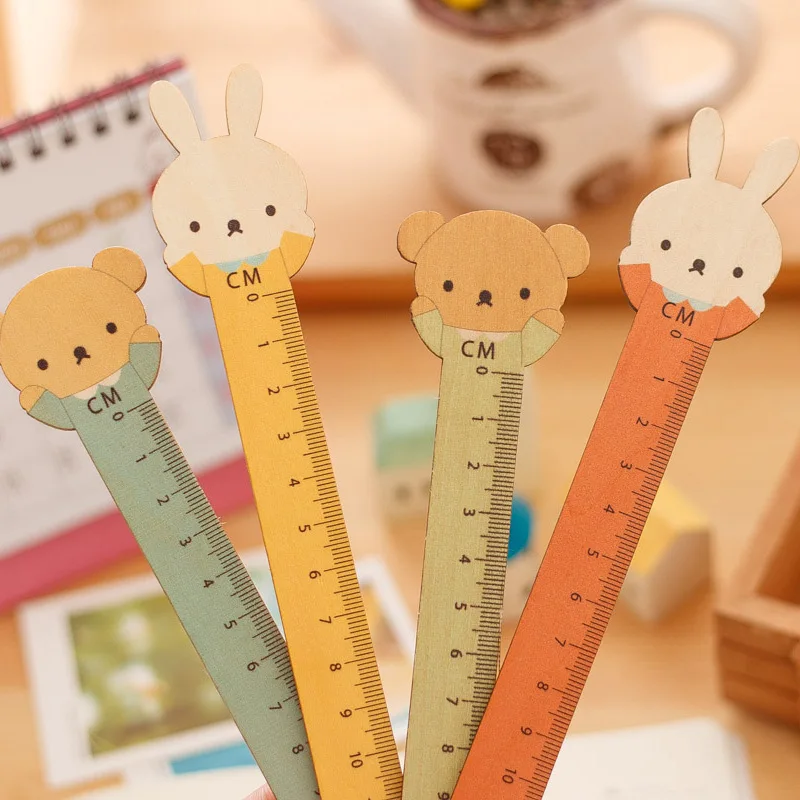 Cute Korean stationery wood ruler kawaii bear rabbite styling 15cm wooden rulers random color students drawing tools school gift
Cute Korean stationery wood ruler kawaii bear rabbite styling 15cm wooden rulers random color students drawing tools school gift