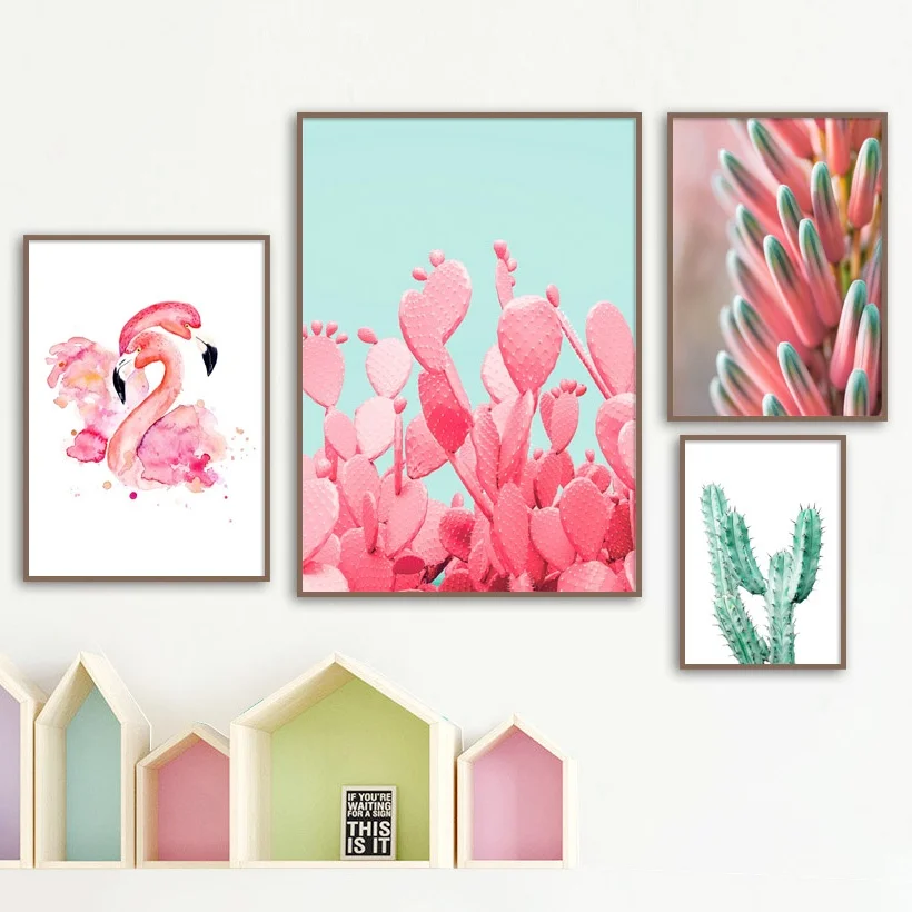 Pink Cactus Flamingo Flower Plant Wall Art Canvas Painting Nordic Posters And Prints Wall Pictures For Living Room Home Decor
Pink Cactus Flamingo Flower Plant Wall Art Canvas Painting Nordic Posters And Prints Wall Pictures For Living Room Home Decor
