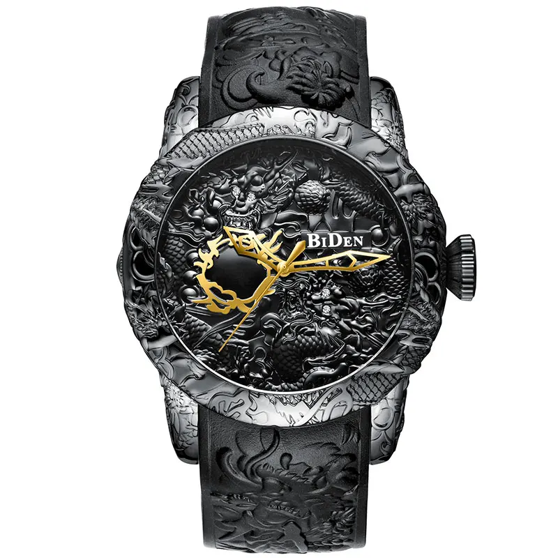 BIDEN Men Watches Fashion 3D Engraved Dragon Relogio Masculino Luxury 2020 Top Brand Quartz Watch Waterproof Sport Male Clock
BIDEN Men Watches Fashion 3D Engraved Dragon Relogio Masculino Luxury 2020 Top Brand Quartz Watch Waterproof Sport Male Clock