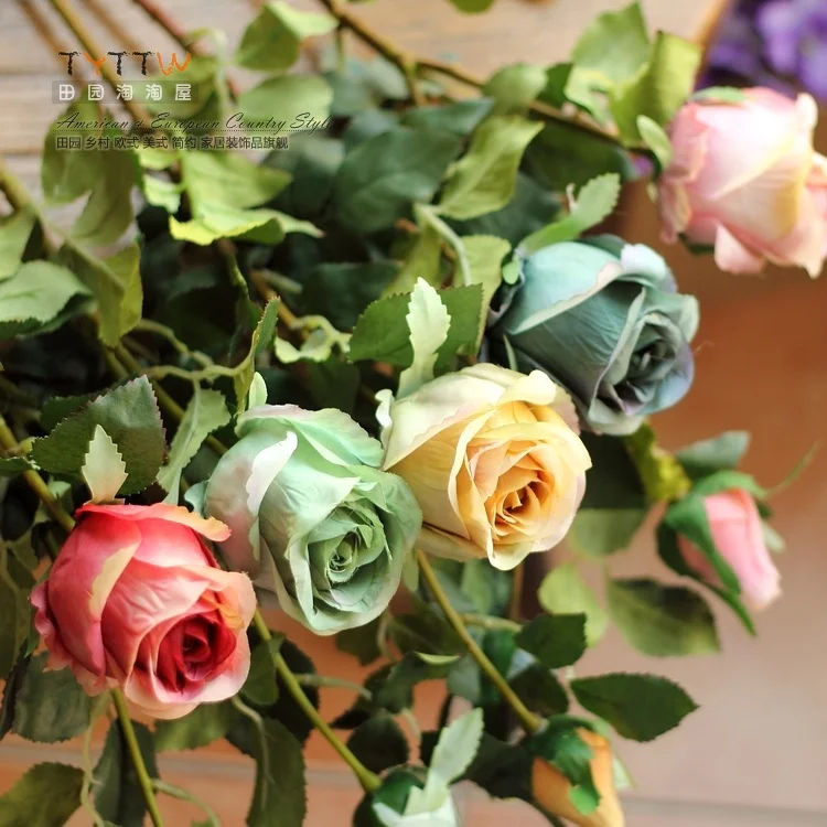 10ps High Quality artificial flowers artificial flower fashion classical oil painting rose dining table home flower
10ps High Quality artificial flowers artificial flower fashion classical oil painting rose dining table home flower