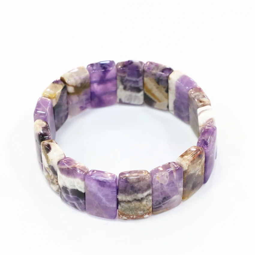 Trendy Women Bracelets Purple Natural Amethysts Crystal Geometry Beads Stone Jades 12x20mm Bangle Manual Jewels 7.5inch B3270
Trendy Women Bracelets Purple Natural Amethysts Crystal Geometry Beads Stone Jades 12x20mm Bangle Manual Jewels 7.5inch B3270