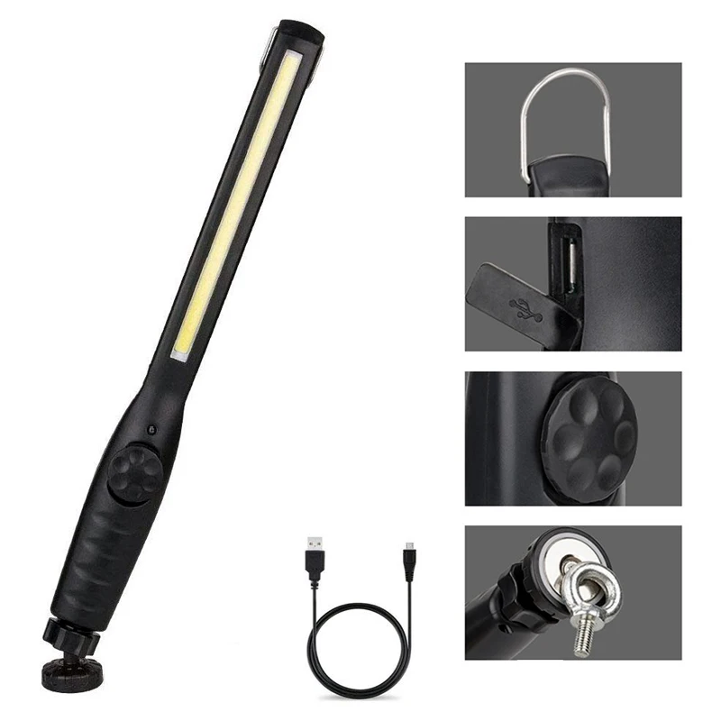 Work Light USB Rechargeable COB Flashlight Torch Inspection Light With Rotary Switch Magnetic For Car Repair Outdoor Camping
Work Light USB Rechargeable COB Flashlight Torch Inspection Light With Rotary Switch Magnetic For Car Repair Outdoor Camping