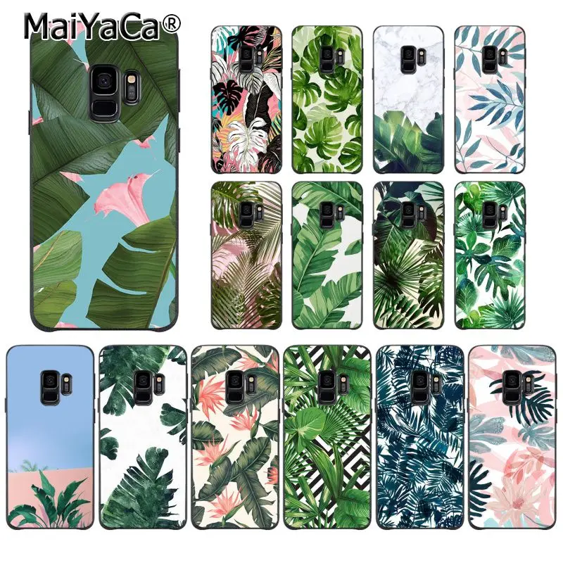 MaiYaCa чехол для телефона с рисунком листьев пальмы Samsung Galaxy S20 S9 plus S7 edge S6 S10 Lite S10Plus