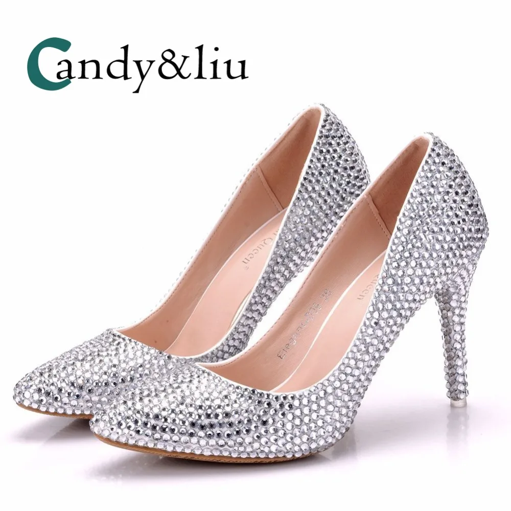 Large size crystal wedding shoe heels fine diamond with pointy shoes D09R5R dinner dress shoes
Large size crystal wedding shoe heels fine diamond with pointy shoes D09R5R dinner dress shoes