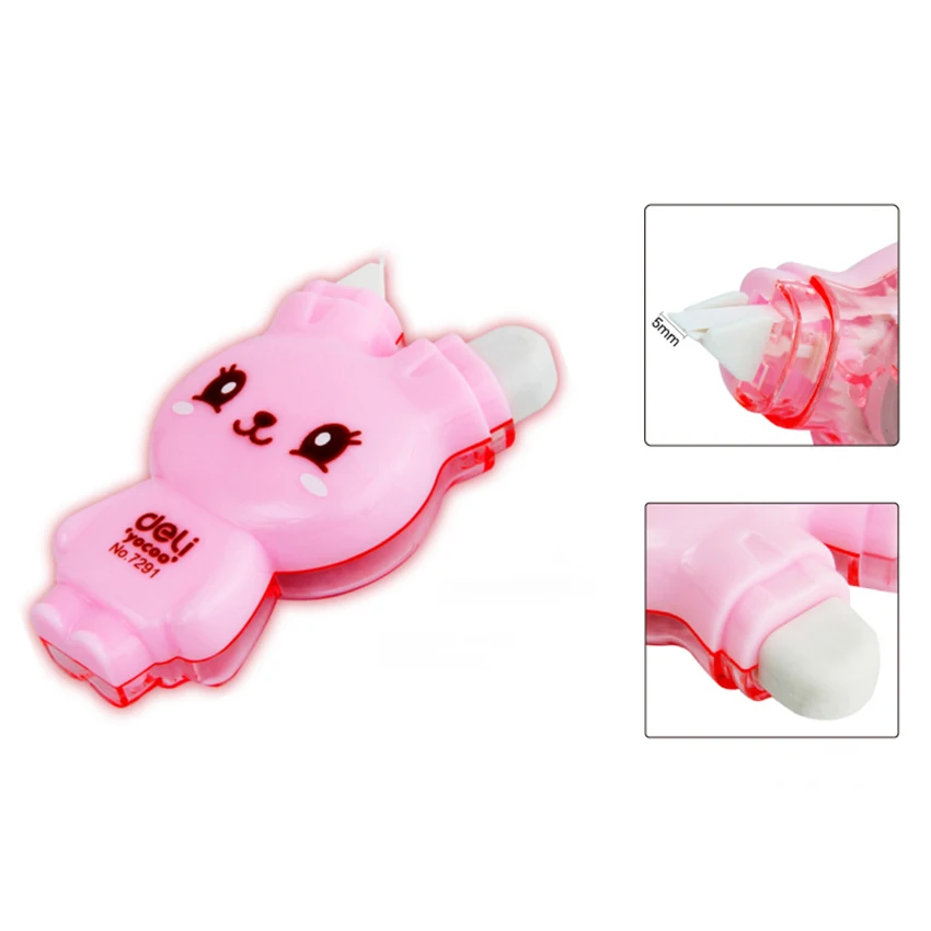 Rabbit Shape Correction Tape with Eraser, 5mmx6M, White, Pen Writing Error Correction Tape for Kids School Stationery Supplies
Rabbit Shape Correction Tape with Eraser, 5mmx6M, White, Pen Writing Error Correction Tape for Kids School Stationery Supplies