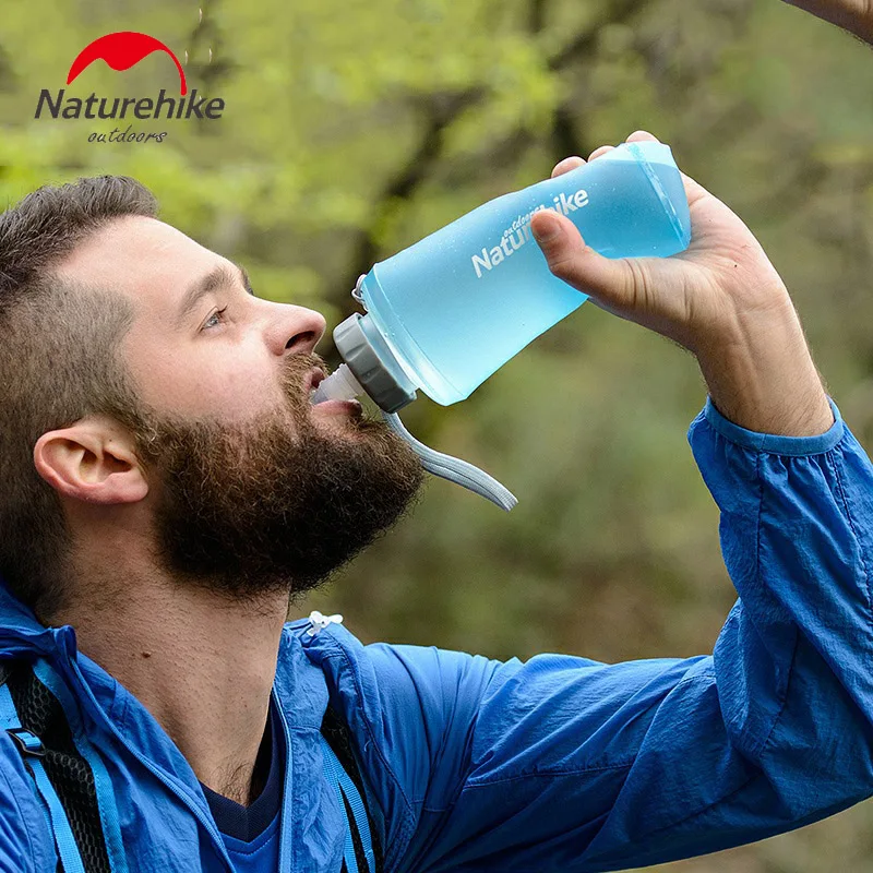 Naturehike 500 750ml BPA бесплатно Еда Класс складная бутылка для воды Велосипеды небольшой