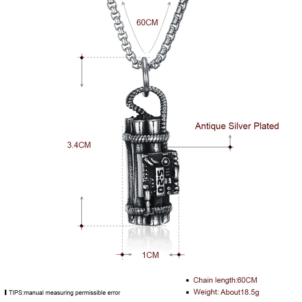 Уникальное время сеттер пакет кулон ожерелье для мужчин мальчиков супер крутой 60