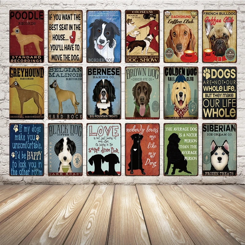 

[ Kelly66 ] Dog's House Metal Sign Tin Poster Home Decor Bar Wall Art Painting 20*30 CM Size y-2026