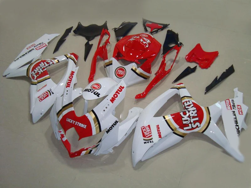Комплект обтекателей под давлением для GSXR600 750 K8 08 09 GSXR 600 GSXR750 2008 2009 ABS белый