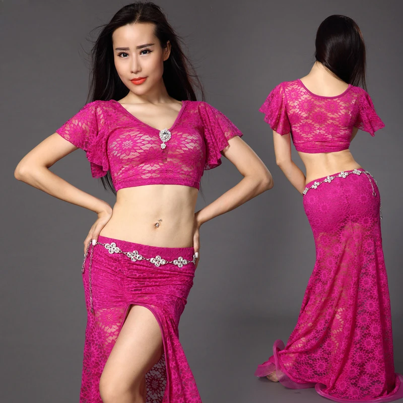 5 Colors Belly Dance Clothes Tops+Dresses 2 Pcs Set Oriental Dances Sexy Lace Indian Belly Dancing For A Woman Costumes DL2230
5 Colors Belly Dance Clothes Tops+Dresses 2 Pcs Set Oriental Dances Sexy Lace Indian Belly Dancing For A Woman Costumes DL2230