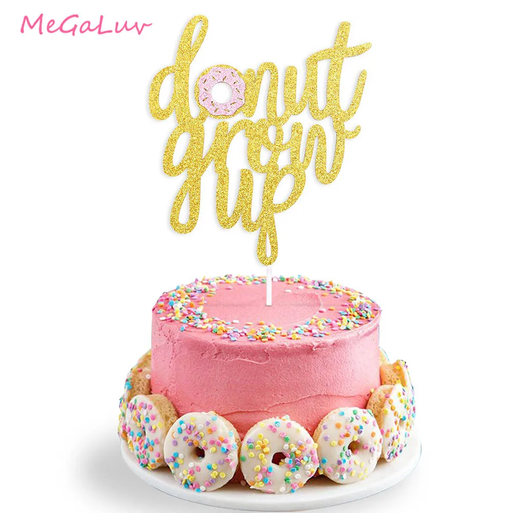 Glitter Gold Donut Grow UP Cake Topper Sweet Doughnuts Cupcake Topper Birthday Party Decoration Kids Baby Shower Party Supplies
Glitter Gold Donut Grow UP Cake Topper Sweet Doughnuts Cupcake Topper Birthday Party Decoration Kids Baby Shower Party Supplies