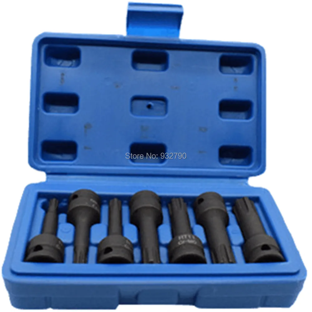7pcs 3/8 inch Spline Bit Impact Socket Set RT6 RT7 RT8 RT10 RT11 RT12 RT13 (RT6-RT13) Wrench Impact Socket Bits Lentgh 60mm
7pcs 3/8 inch Spline Bit Impact Socket Set RT6 RT7 RT8 RT10 RT11 RT12 RT13 (RT6-RT13) Wrench Impact Socket Bits Lentgh 60mm