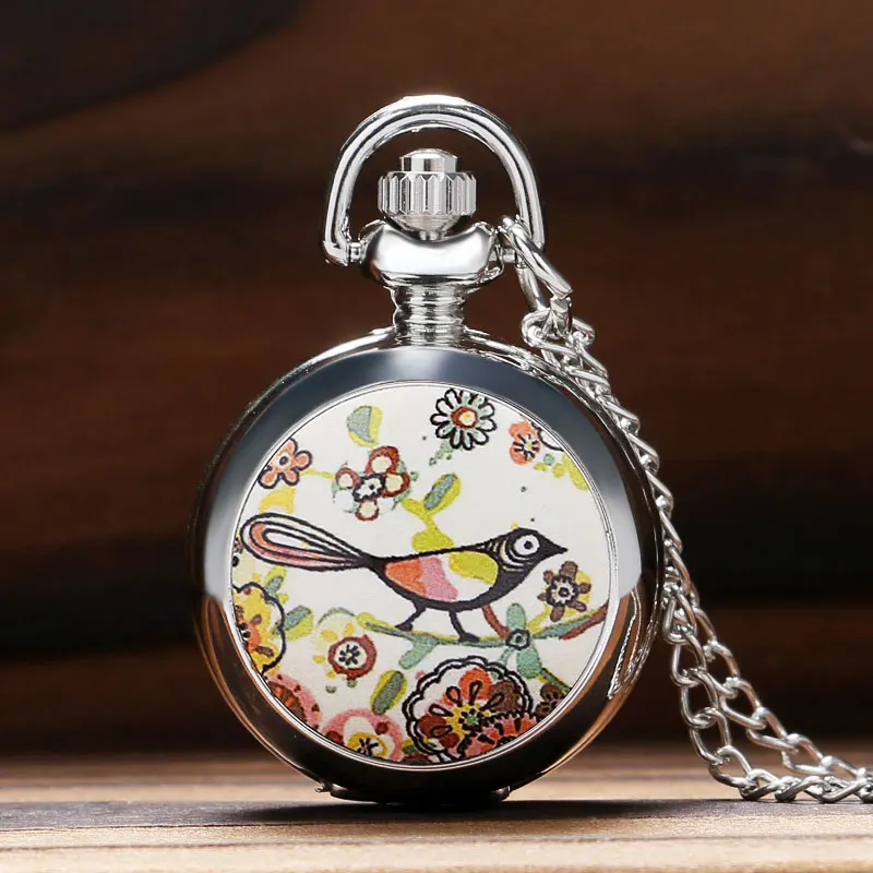 Cute Magpie Little Bird on The Tree Pettern Silver Mini Quarzt Pocket Watch Enamel Kid Women Girl Necklace Clcok Pendant Gifts
Cute Magpie Little Bird on The Tree Pettern Silver Mini Quarzt Pocket Watch Enamel Kid Women Girl Necklace Clcok Pendant Gifts
