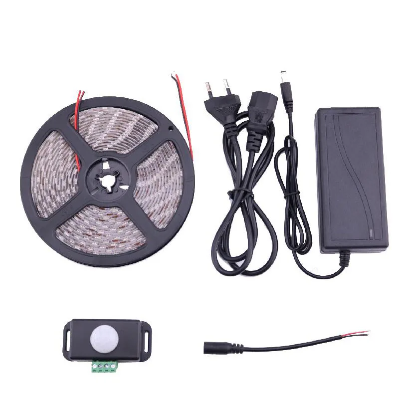 5m LED Strip DC 12V SMD 5050 60 led/m + 6A PIR Motion Sensor Switch Detector + AC 100V-240V to DC12V Power Supply Adapter White
5m LED Strip DC 12V SMD 5050 60 led/m + 6A PIR Motion Sensor Switch Detector + AC 100V-240V to DC12V Power Supply Adapter White