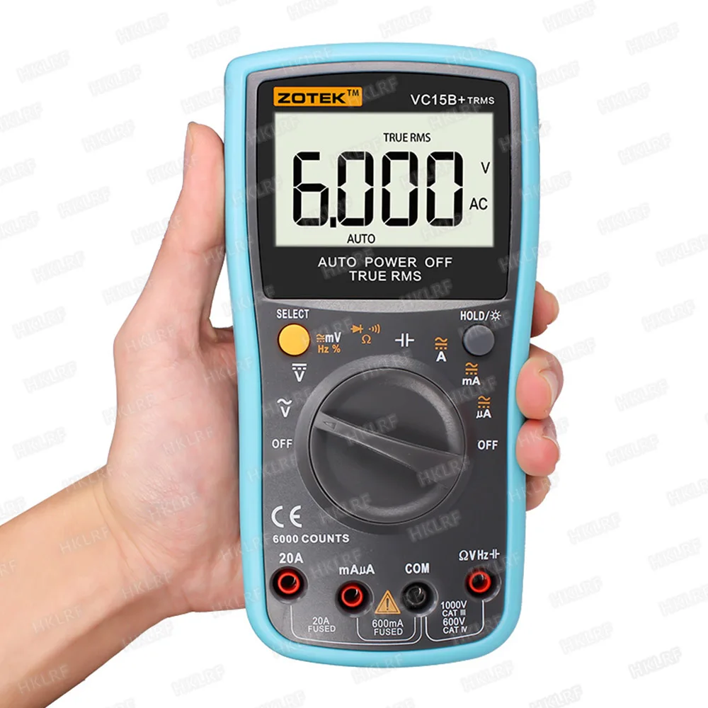 ZOTEK VC15B + True RMS 6000 отсчетов Автоматический диапазон AC/DC Цифровой мультиметр Бесплатная доставка
ZOTEK VC15B + True RMS 6000 отсчетов Автоматический диапазон AC/DC Цифровой мультиметр Бесплатная доставка