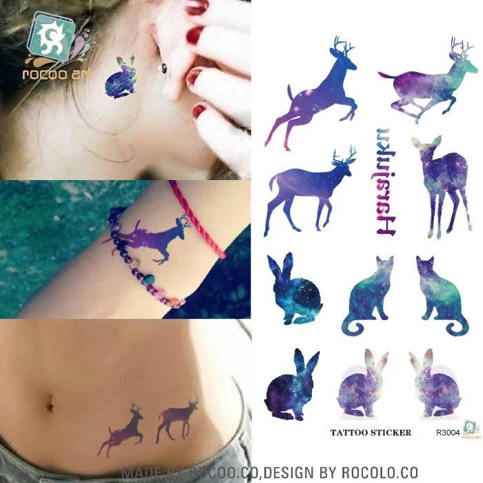 Rocooart R3004 Disposable Waterproof 3d Tattoo Sticker Color Runs Elk Pattern Temporary Tattoo Stickers Fake Tattoo Foil Decal
Rocooart R3004 Disposable Waterproof 3d Tattoo Sticker Color Runs Elk Pattern Temporary Tattoo Stickers Fake Tattoo Foil Decal