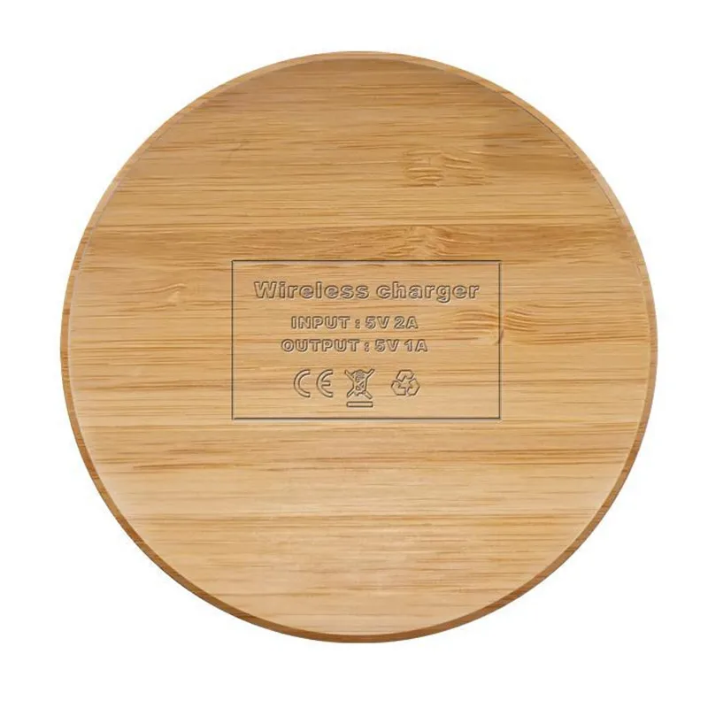 Беспроводное зарядное устройство MAXSHARER Wood для iPhone X 8 XS 10W 5W Samsung Galaxy S8 S9 S7 Edge Qi USB Bamboo