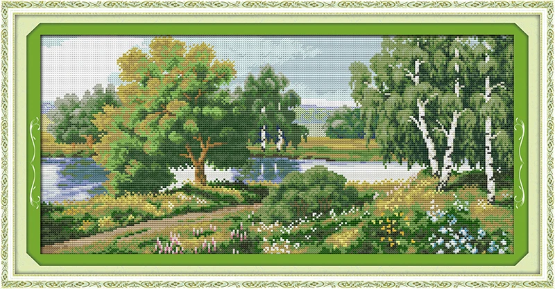 The trees along the river cross stitch kit 14ct 11ct count printed canvas stitching embroidery DIY handmade needlework
The trees along the river cross stitch kit 14ct 11ct count printed canvas stitching embroidery DIY handmade needlework