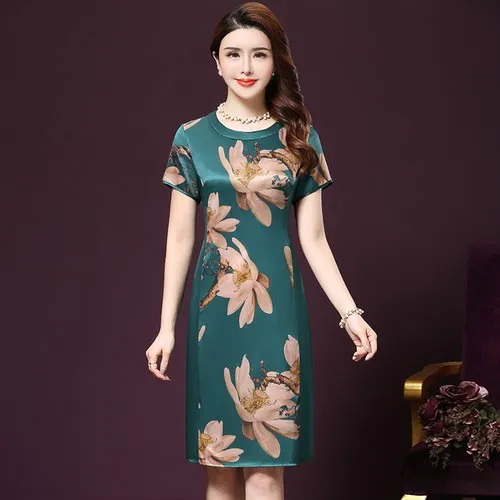 Summer Elegant Temperament Slim Women Dress New Fashion Printing Short Sleeve And Round Collar Office Lady Dresses A-line
Summer Elegant Temperament Slim Women Dress New Fashion Printing Short Sleeve And Round Collar Office Lady Dresses A-line