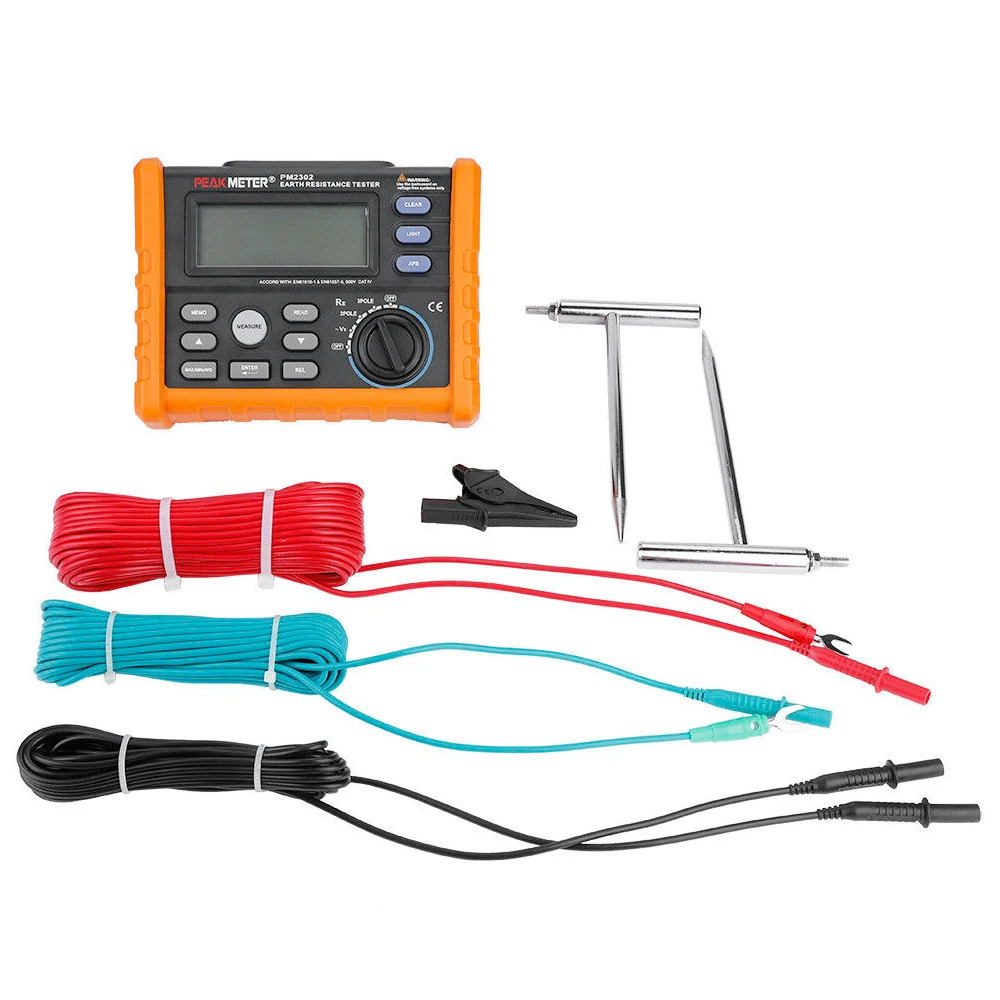 PM2302 Earth Ground Resistance Tester LCD Display 100 Groups Data Diagnostic-tool Digital Earth Ground Resistance Tester
PM2302 Earth Ground Resistance Tester LCD Display 100 Groups Data Diagnostic-tool Digital Earth Ground Resistance Tester