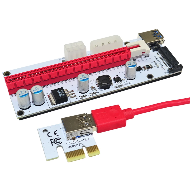 Кабель удлинитель ITHOO USB3.0 PCIE 1X на 16X 60 см с портами питания|cable usb3.0|usb3.0 extensioncable c |