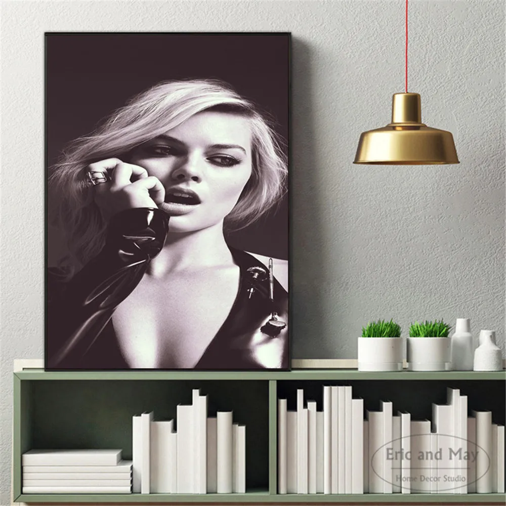 Margot Robbie Black and White Art Canvas Painting Wall Art Nordic Decoration Home Modern Poster For Living Room Print Pictures
Margot Robbie Black and White Art Canvas Painting Wall Art Nordic Decoration Home Modern Poster For Living Room Print Pictures