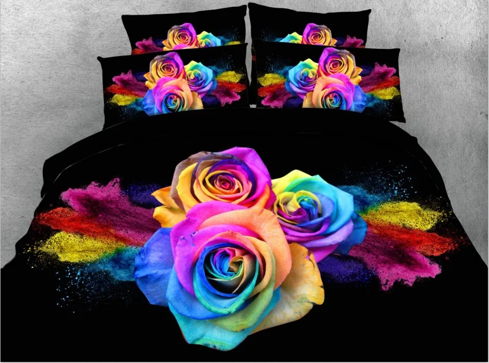 3D Colorful Black Rose duvet cover Bedding set bed in a bag sheet linen Super King queen full twin Roses Department Store 4PCS
3D Colorful Black Rose duvet cover Bedding set bed in a bag sheet linen Super King queen full twin Roses Department Store 4PCS