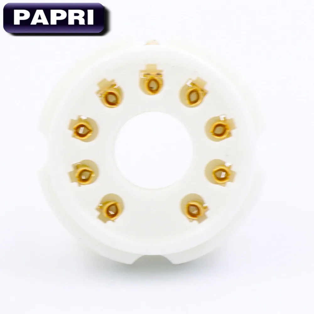 PAPRI 10PCS Ceramic Gold Plated 9Pin B9D Tube Socket Home Amplifier PCB Mount Audio For EL504 EL519 6KG6 Etc Vacuum Tube
PAPRI 10PCS Ceramic Gold Plated 9Pin B9D Tube Socket Home Amplifier PCB Mount Audio For EL504 EL519 6KG6 Etc Vacuum Tube