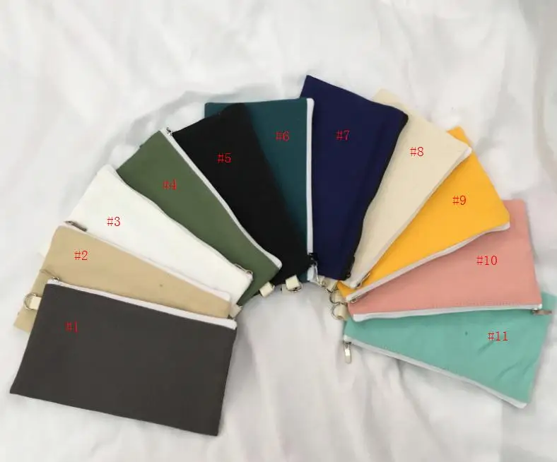 50pcs Coloful blank canvas zipper Pencil cases pen pouches cotton cosmetic Bags makeup bags Mobile phone clutch bag organizer
50pcs Coloful blank canvas zipper Pencil cases pen pouches cotton cosmetic Bags makeup bags Mobile phone clutch bag organizer