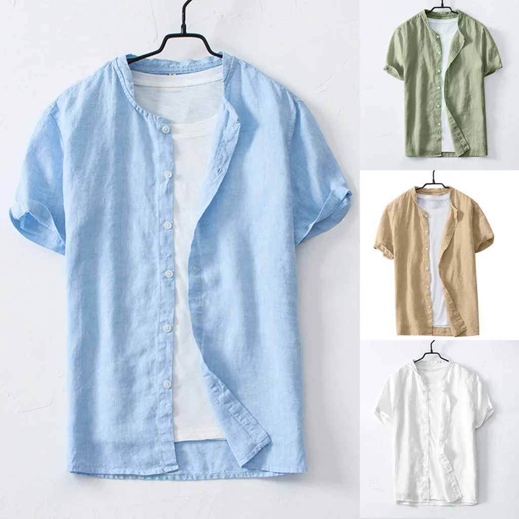 2019 New Arrivals Shirt Fashion High Quality Summer Men Cool Thin Breathable Solid Color Button Cotton Shirt Short Sleeve
2019 New Arrivals Shirt Fashion High Quality Summer Men Cool Thin Breathable Solid Color Button Cotton Shirt Short Sleeve