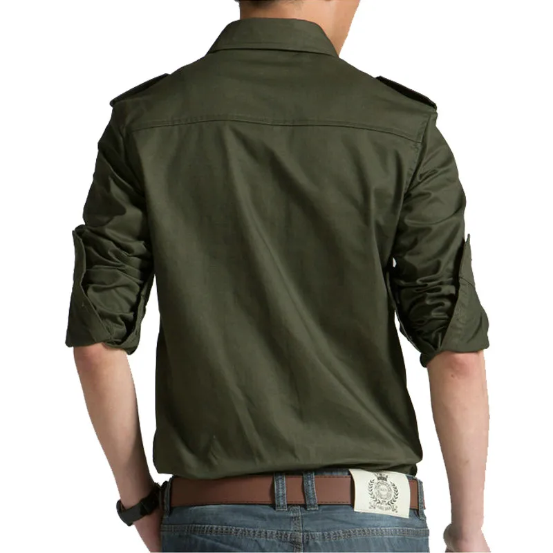 Spring Autumn Military Style Mens Shirts Casual Slim Cotton Long Sleeve Men Shirt
Spring Autumn Military Style Mens Shirts Casual Slim Cotton Long Sleeve Men Shirt