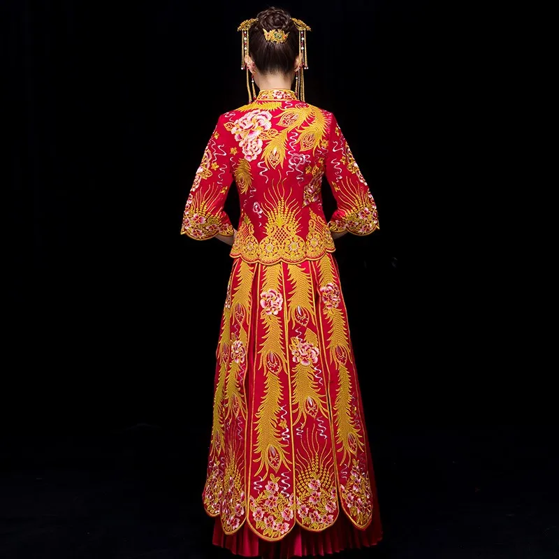 chinese style bride Embroidery cheongsam wedding ceremony Dresses costume evening dress show clothing slim Phoenix Qipao
chinese style bride Embroidery cheongsam wedding ceremony Dresses costume evening dress show clothing slim Phoenix Qipao