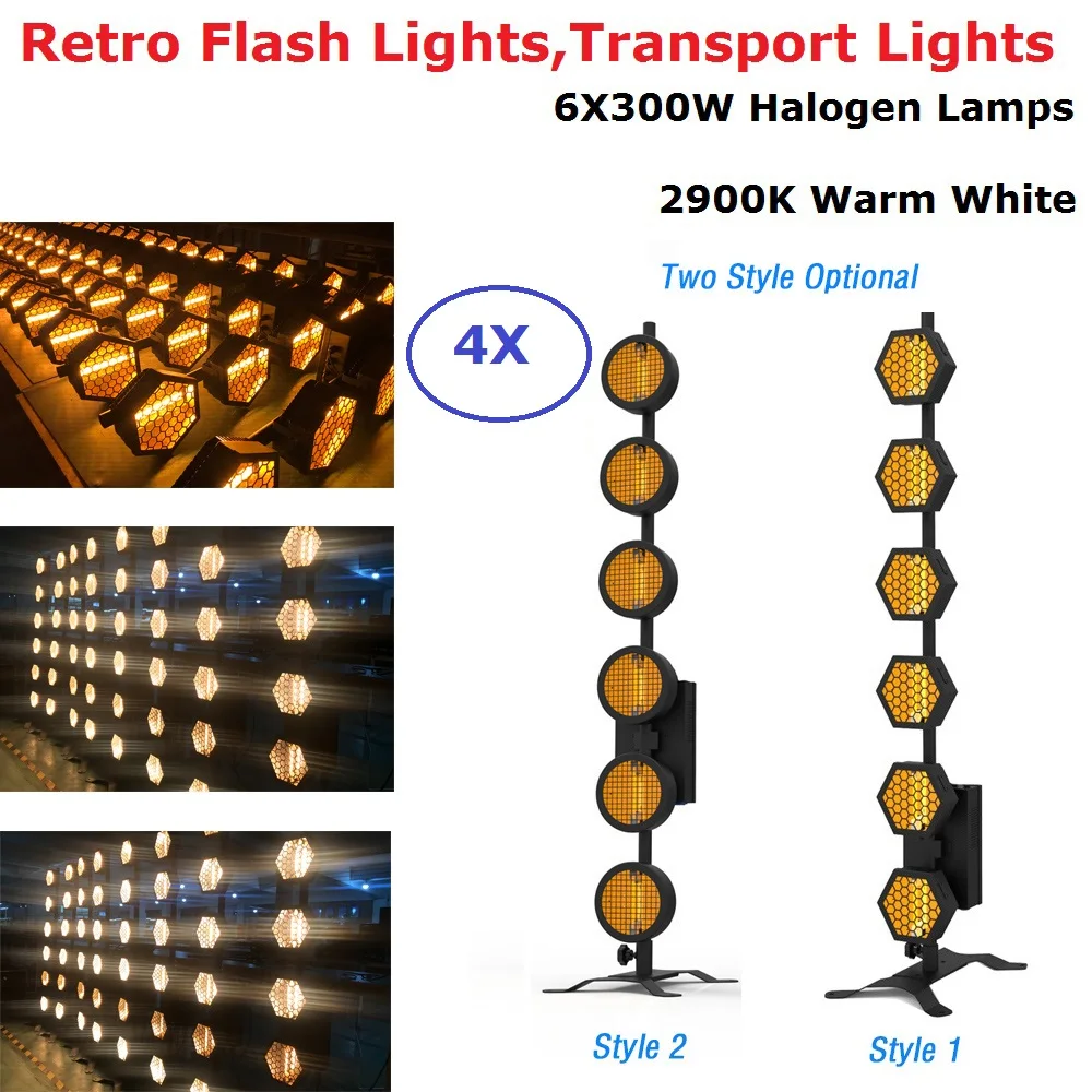 4Pcs/Lot High Power 1800W Halogen Lamps Retro Flash Lights Warm White 6X300W Transport Lights Stage Wash Effect Dj Show Lights
4Pcs/Lot High Power 1800W Halogen Lamps Retro Flash Lights Warm White 6X300W Transport Lights Stage Wash Effect Dj Show Lights