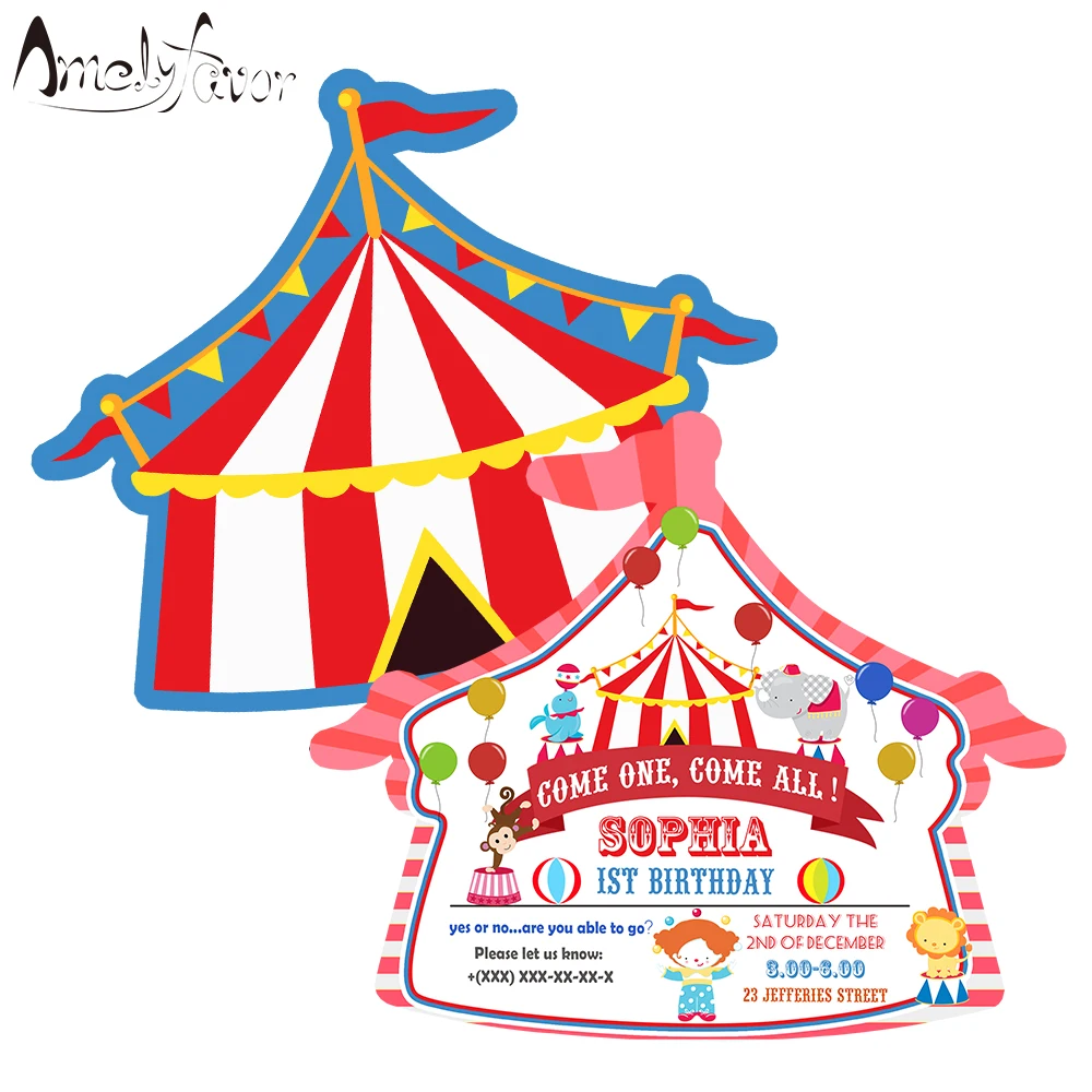 Circus house Theme Invitation Card Party Supplies Circus Animals Invitation Party Decorations Event Birthday Custom-Made 16PCS
Circus house Theme Invitation Card Party Supplies Circus Animals Invitation Party Decorations Event Birthday Custom-Made 16PCS