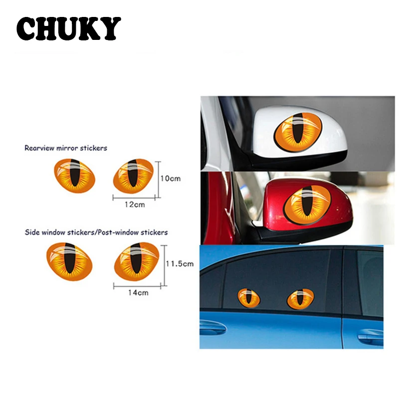 Автомобильный Стайлинг CHUKY 3D наклейки кошачий глаз зеркало заднего вида для Citroen