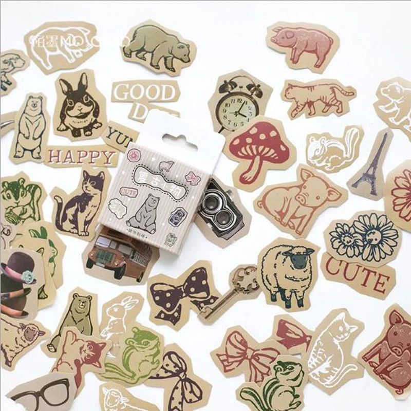 Retro Animal & Building Record Paper Decoration DIY Scrapbook Notebook Album Seal Sticker Stationery Gift Sticker 45pcs
Retro Animal & Building Record Paper Decoration DIY Scrapbook Notebook Album Seal Sticker Stationery Gift Sticker 45pcs