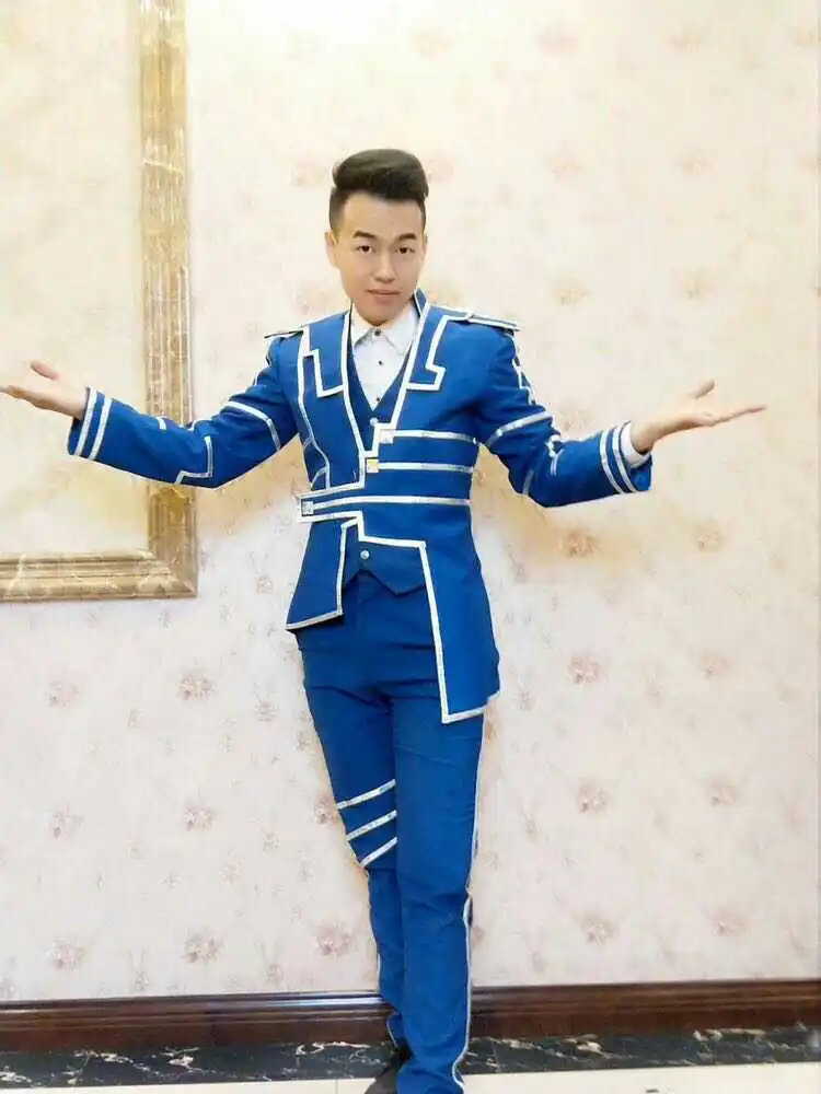 S-5XL 2020 New 3 piece Men clothing singer DS DJ conjuring stage Performance costumes suit set custom made fimbria formal dress
S-5XL 2020 New 3 piece Men clothing singer DS DJ conjuring stage Performance costumes suit set custom made fimbria formal dress