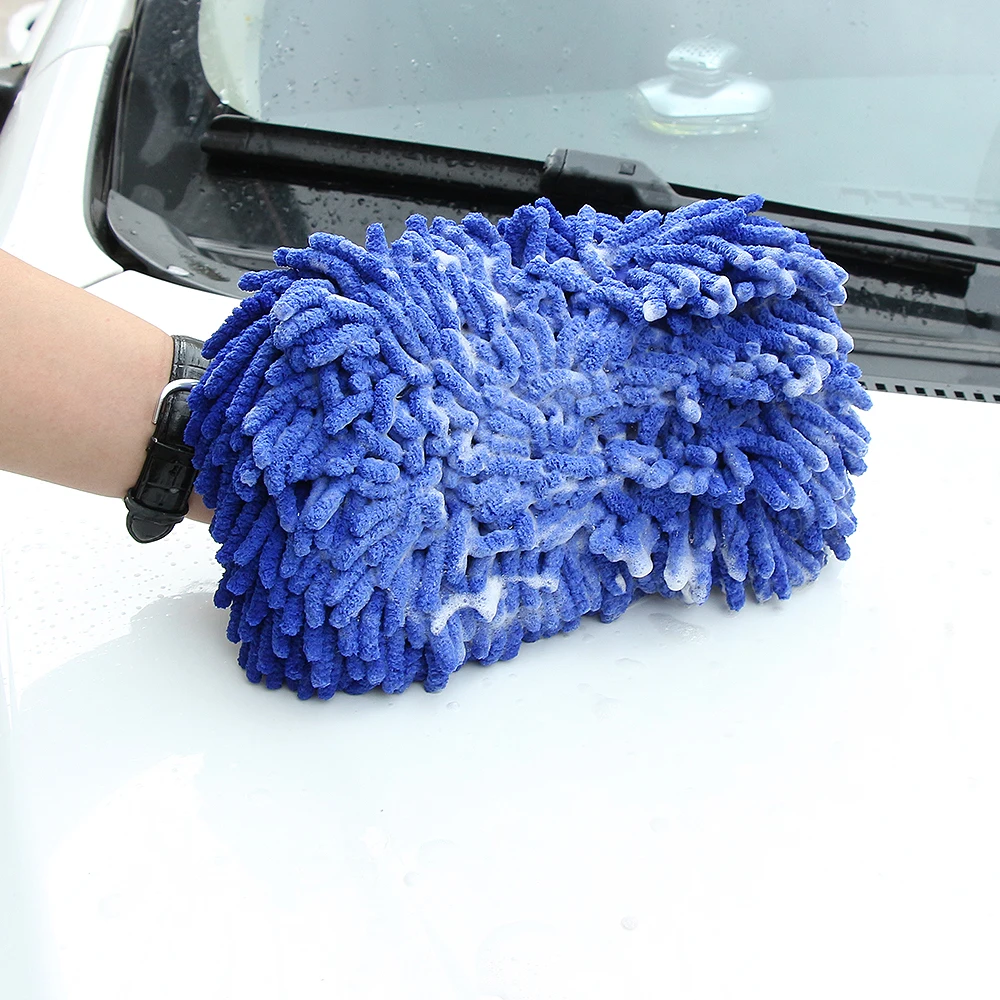 Ultrafine Fiber Chenille Anthozoan Car Wash Gloves Brushes Microfiber Motorcycle Washer Care Cleaning | Автомобили и мотоциклы